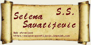 Selena Savatijević vizit kartica